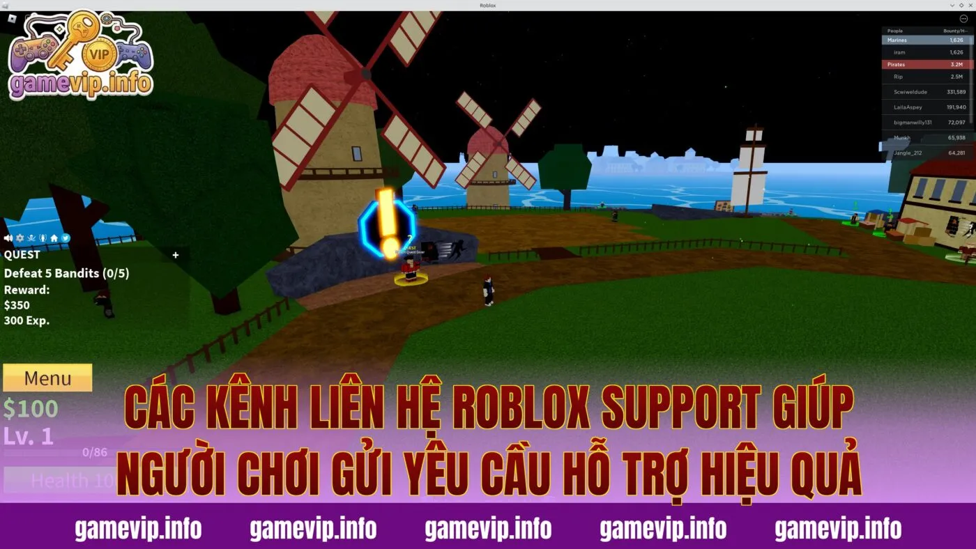 Các kênh liên hệ Roblox Support giúp người chơi gửi yêu cầu hỗ trợ hiệu quả