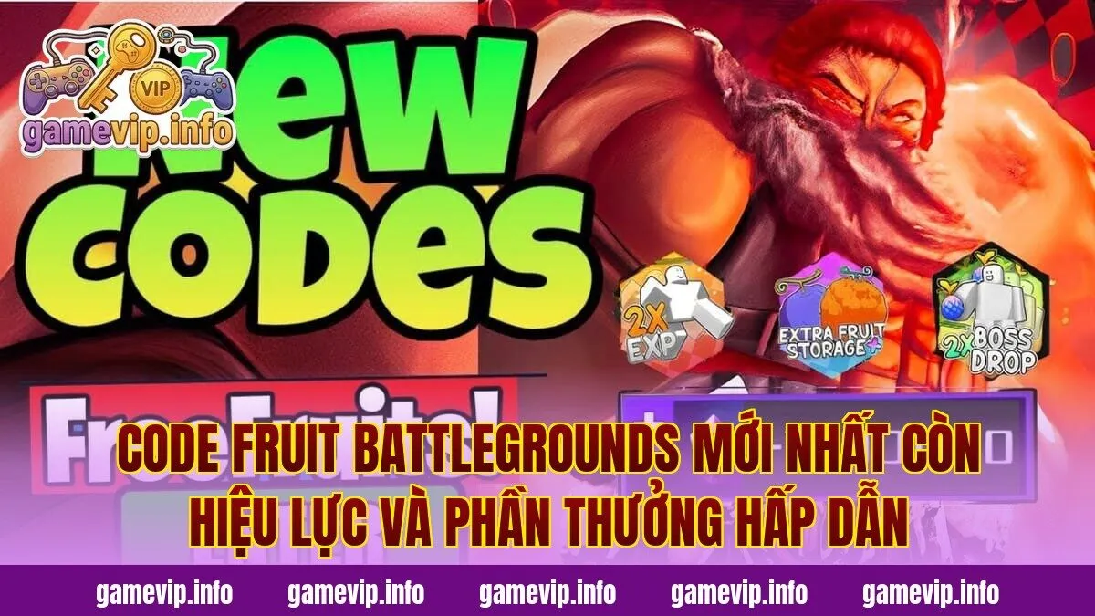 Code Fruit Battlegrounds mới nhất còn hiệu lực và phần thưởng hấp dẫn