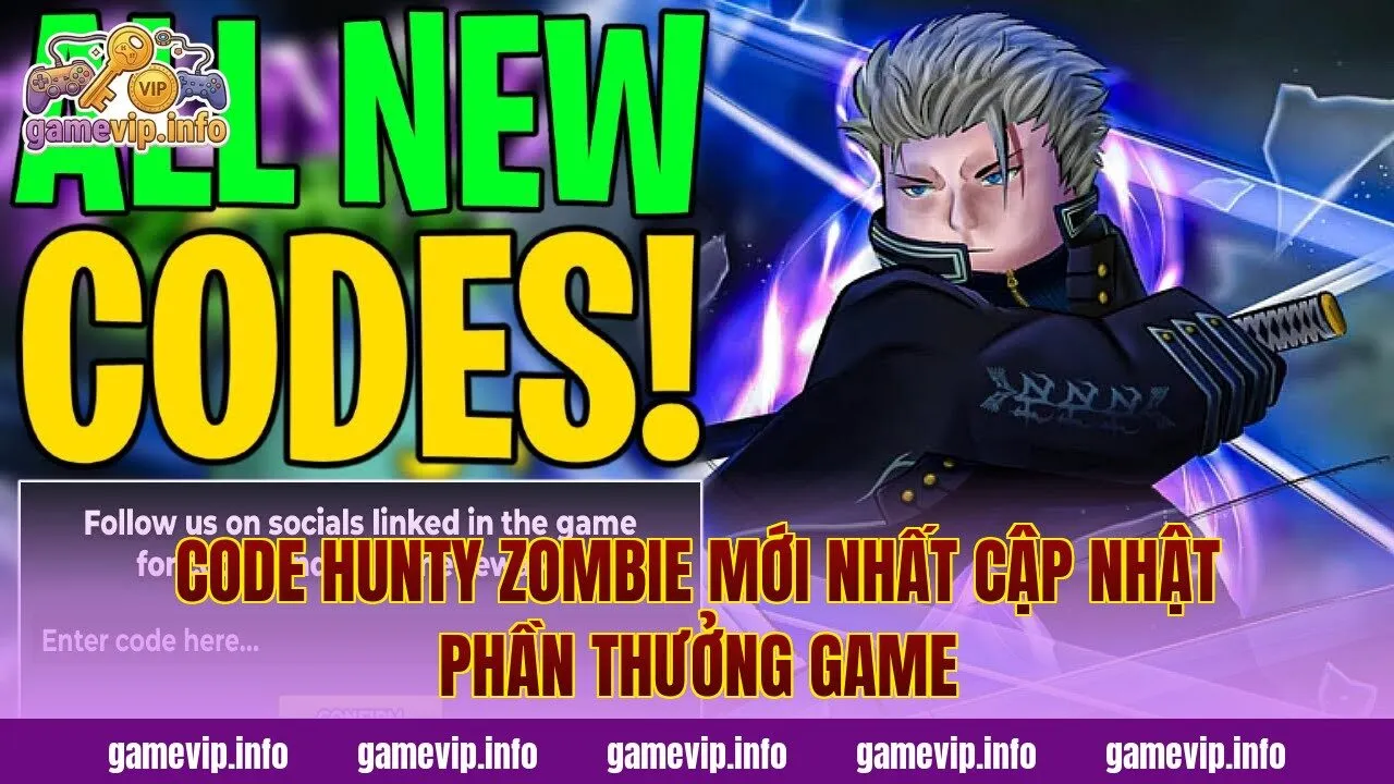 Code Hunty Zombie mới nhất cập nhật phần thưởng game