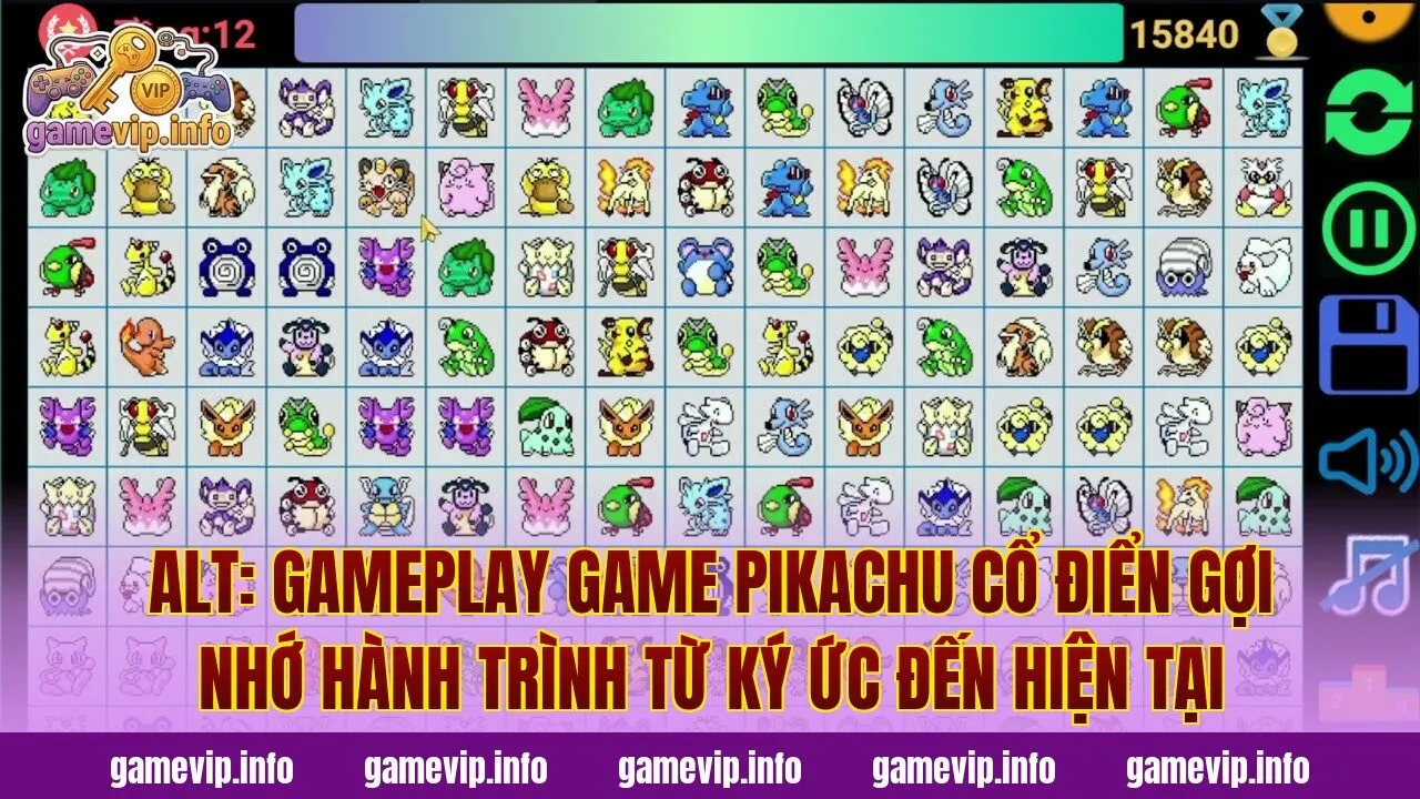 Alt: Gameplay Game Pikachu cổ điển gợi nhớ hành trình từ ký ức đến hiện tại