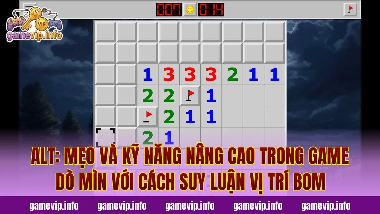 Alt: Mẹo và kỹ năng nâng cao trong game Dò Mìn với cách suy luận vị trí bom