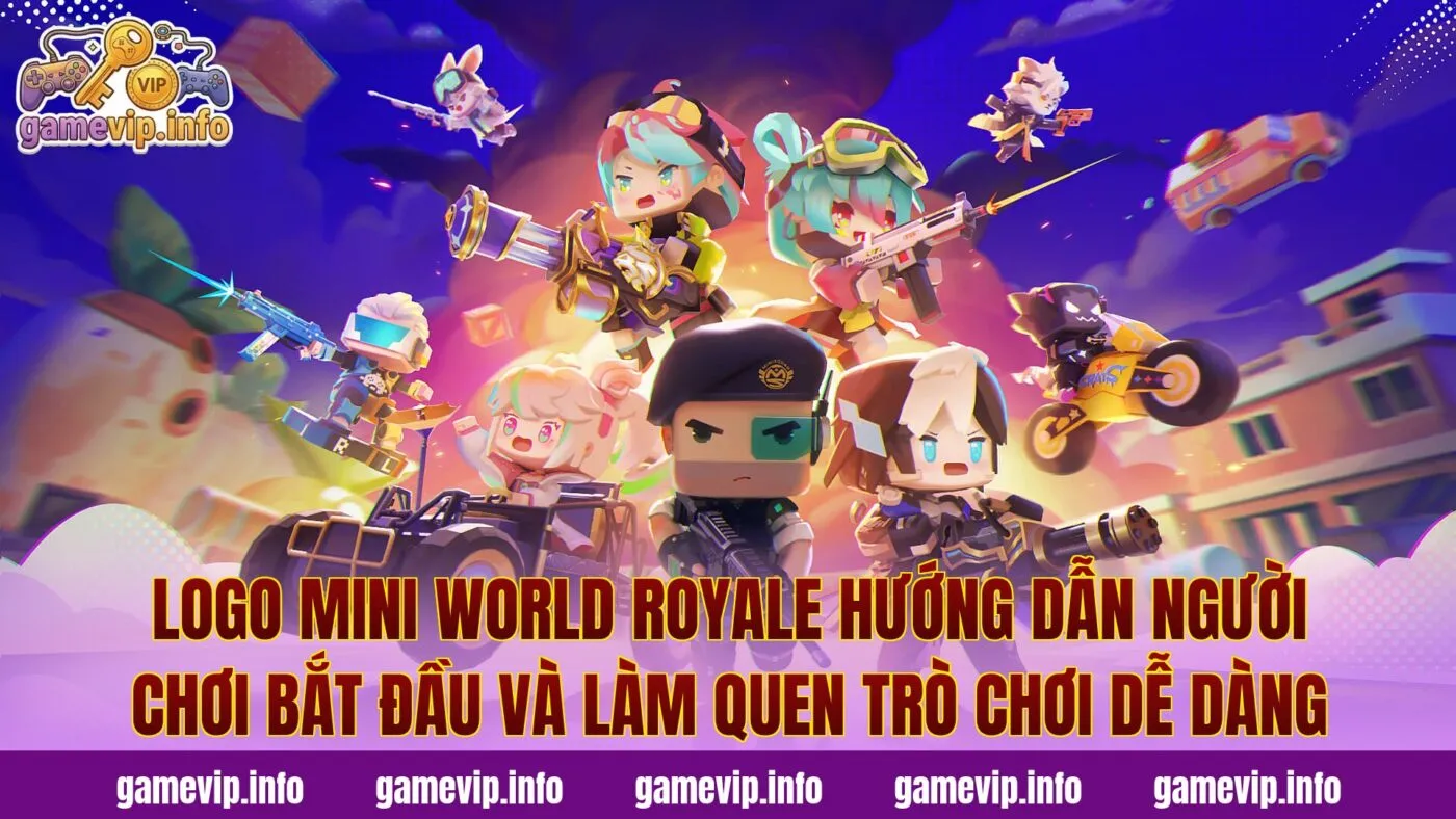 Logo Mini World Royale hướng dẫn người chơi bắt đầu và làm quen trò chơi dễ dàng