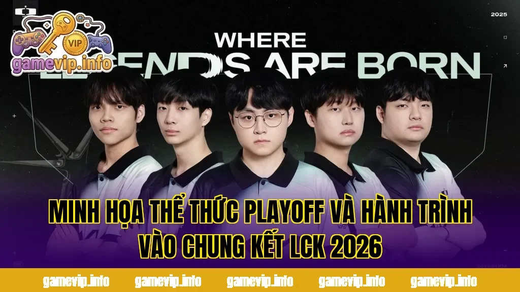 Minh họa thể thức playoff và hành trình vào chung kết LCK 2026